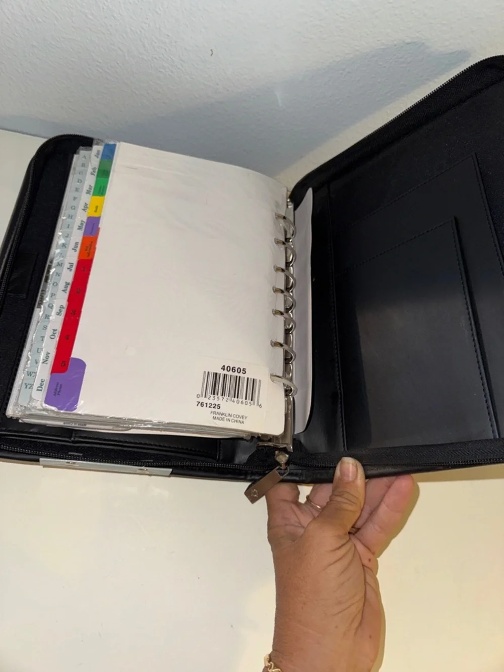 NEW Franklin Covey Black Nylon Binder Style 761225 Original Starter Pack
